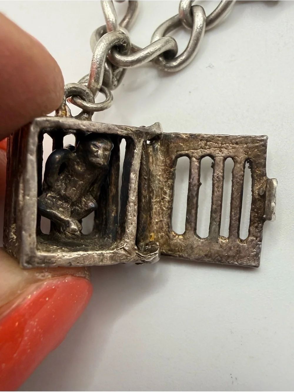 Vintage 1940s/50s Sterling Silver Assorted Charm Bracelet, Articulated